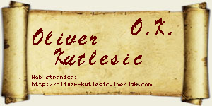 Oliver Kutlešić vizit kartica